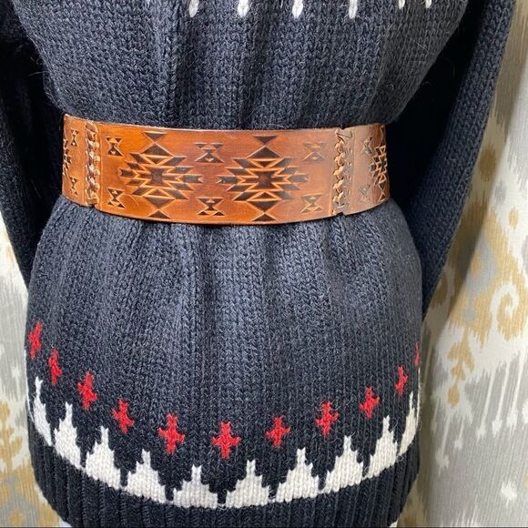 Polo Ralph Lauren Black, Red & White Wool Nordic FairIsle Crew Neck Sweater - Picture 15 of 16